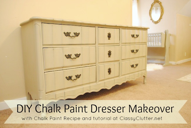 Chalk Paint Recipe And Chalk Paint Dresser Makeover
