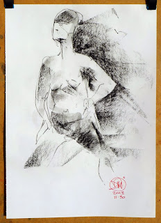 Charcoal nude by David Meldrum