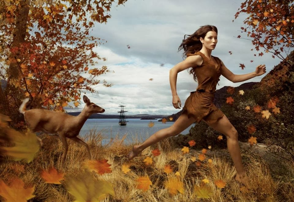 Jessica Biel "haciendo el indio" como Pochahontas Jessica Biel "haciendo el indio" como Pochahontas