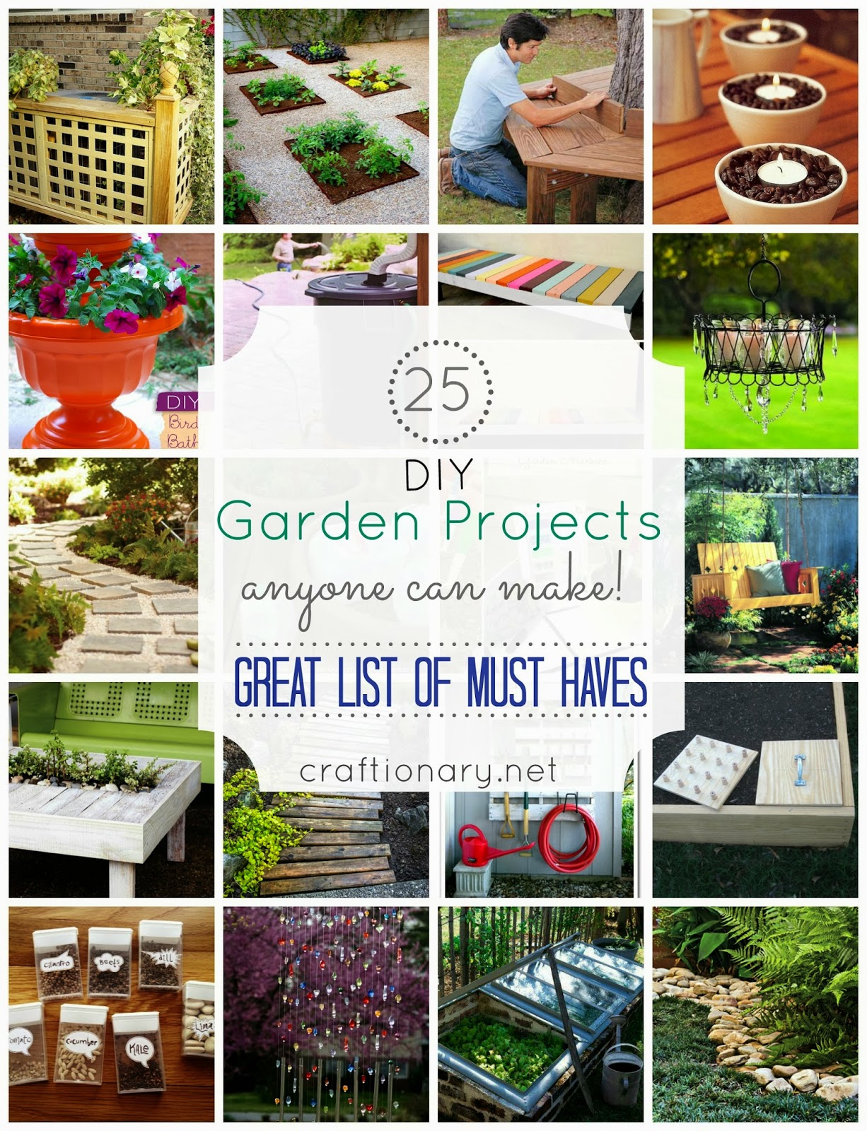 25 DIY Garden Projects Anyone Can Make - DIY Craft Projects