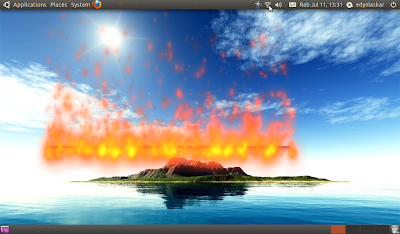 Efek api Ubuntu