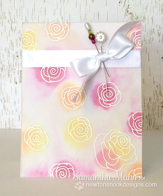 Vellum Roses card by Samantha Mann using Love Grows Stamp Set | Newton's Nook Designs