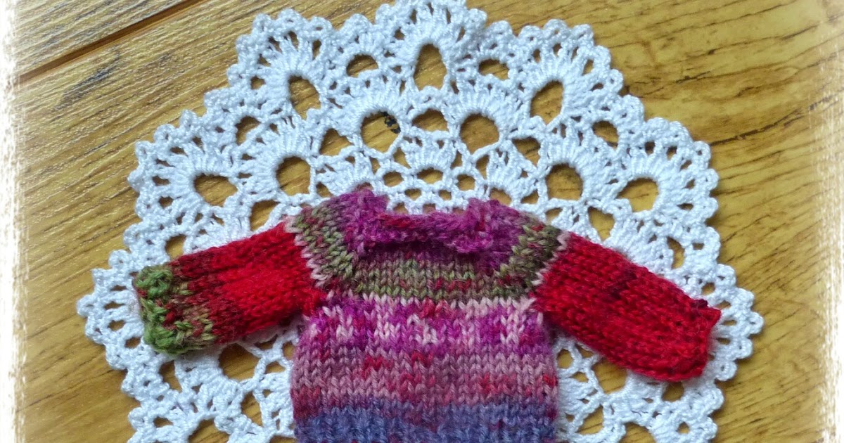 Yellow, Pink and Sparkly Mini Sock Yarn Sweaters