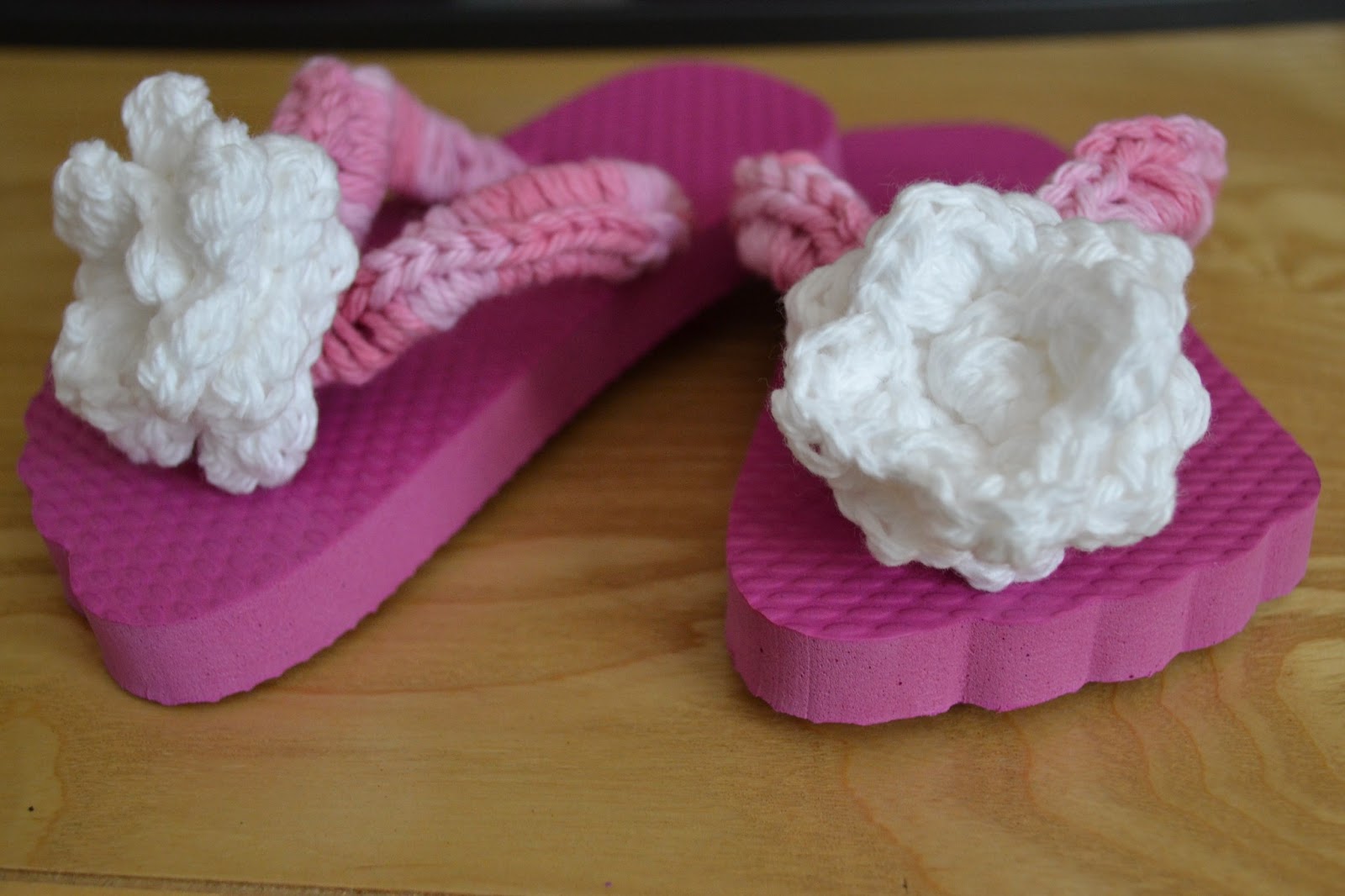 Crafttacular Crochet Embellished Flip Flops