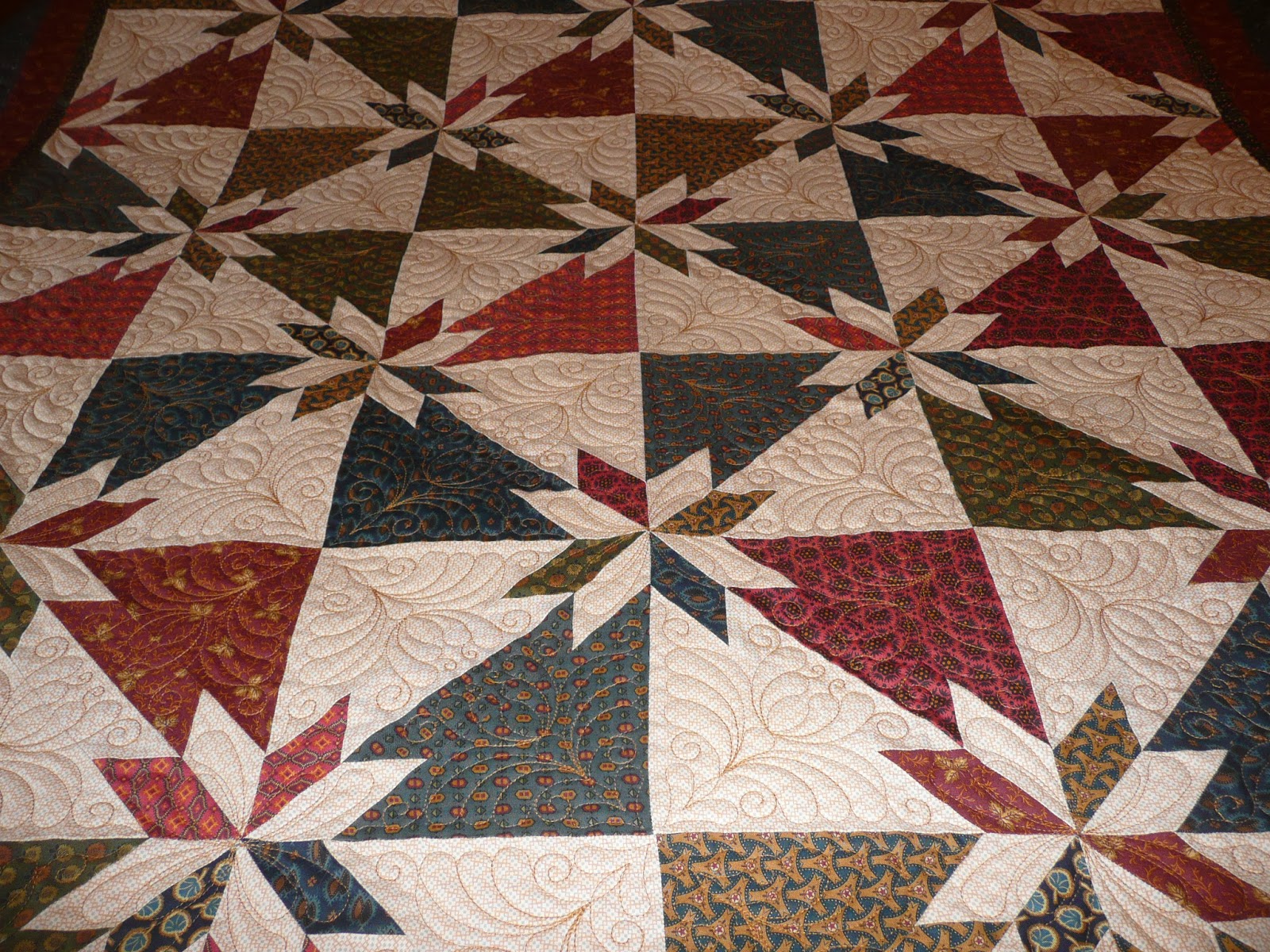 Acorn Ridge Quilting Cheryl's Hunter Star Quilt