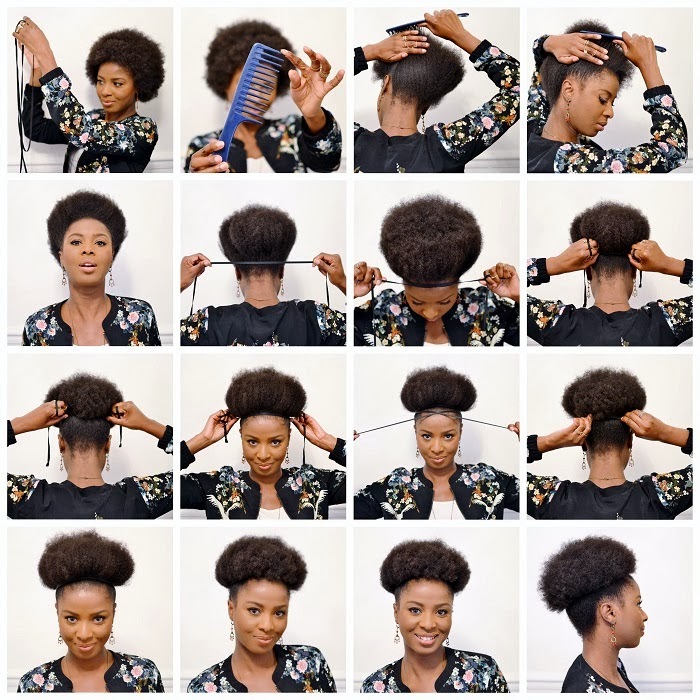 How To Create and Moisturize an Afro Puff - my fair hair