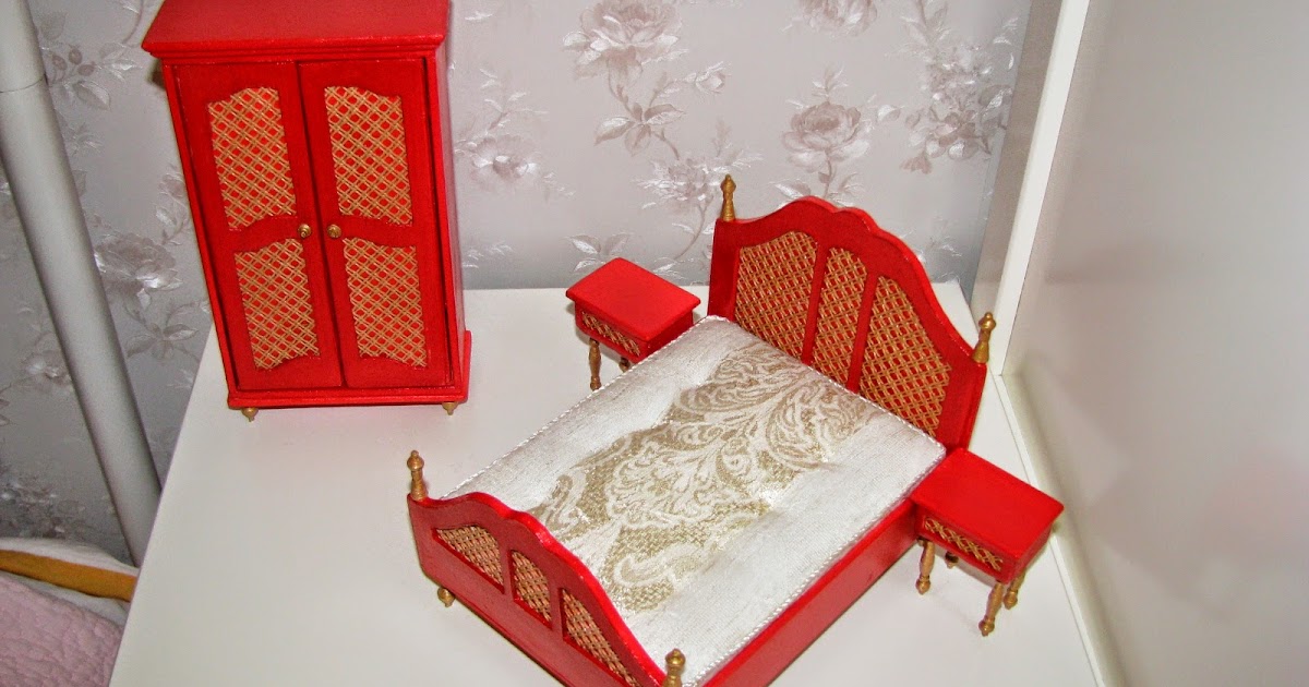 Keyfim Minyatür Kırmızı Yatak Odası Takımı