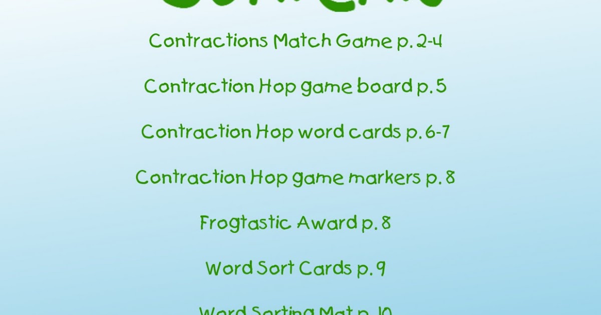 A Teacher's Journey in Second Grade: Contractions Station