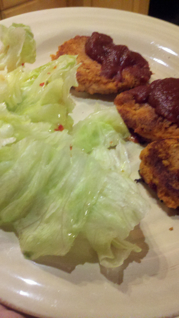 ramblingstump Chickpea & Tilapia Patties with Red Wine Tomato Sauce