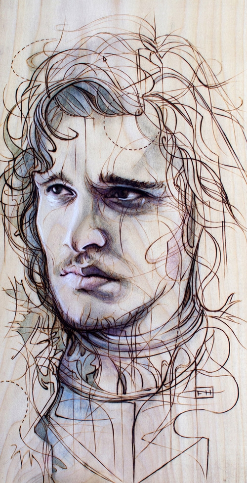 02-Jon-Snow-Kit-Harington-Fay-Helfer-Pyrography-Game-of-Thrones-and-other-Paintings-www-designstack-co