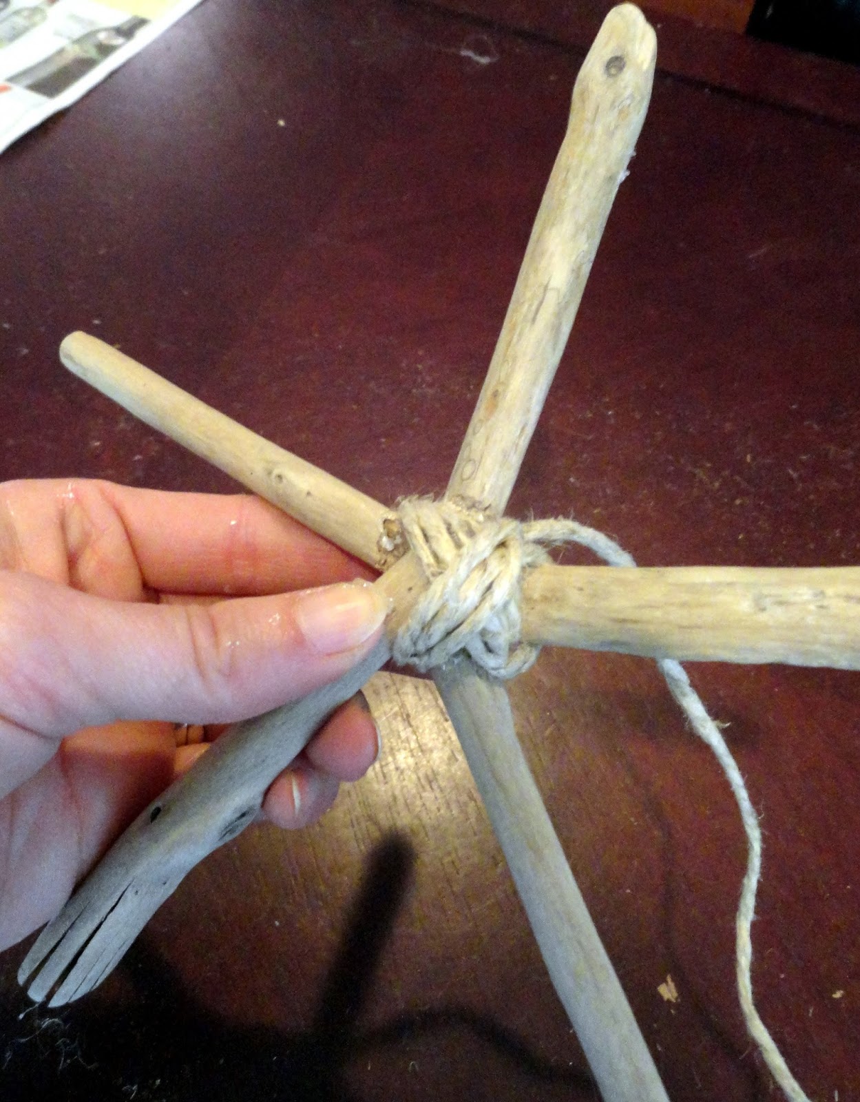Driftwood and twine star tutorial Rachel Teodoro