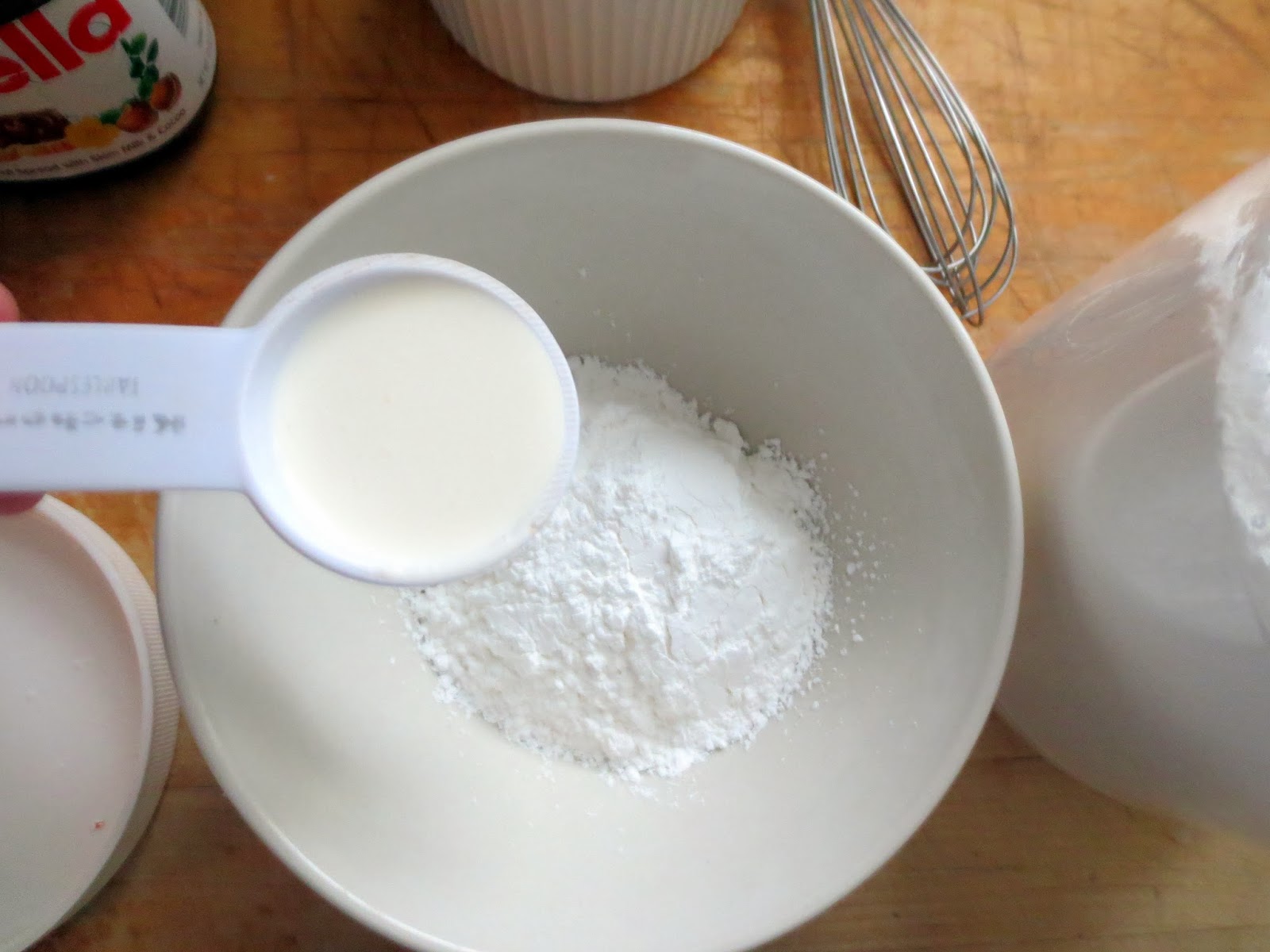 The Owl with the Goblet Chocolate Chip Hazelnut Scones with Nutella Glaze