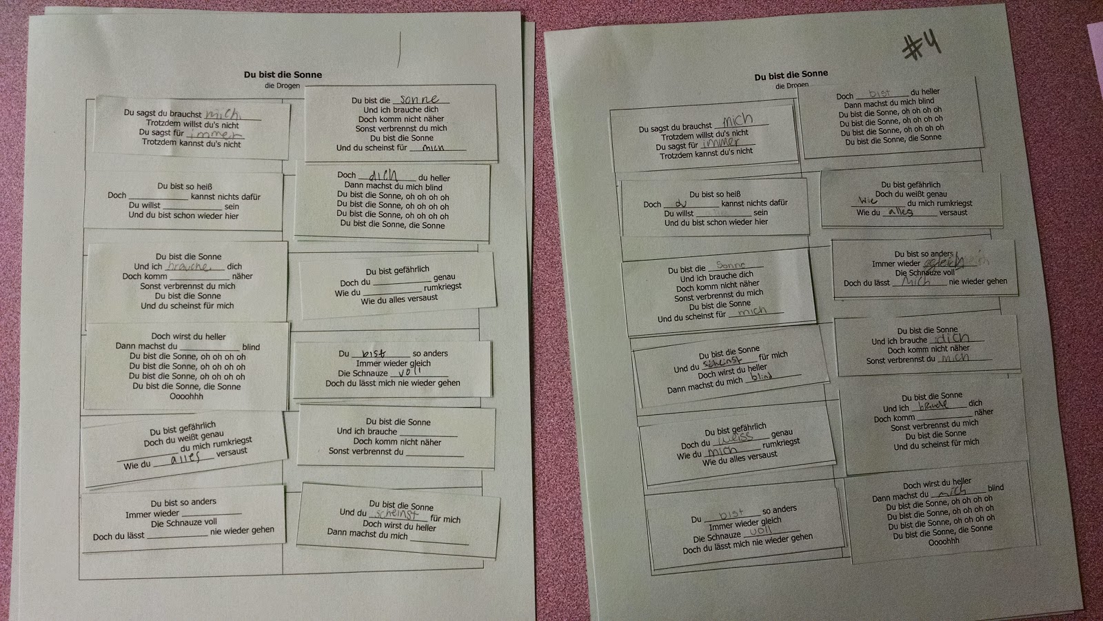 The German Sektor Du Bist Die Sonne Accusative Pronoun Intro