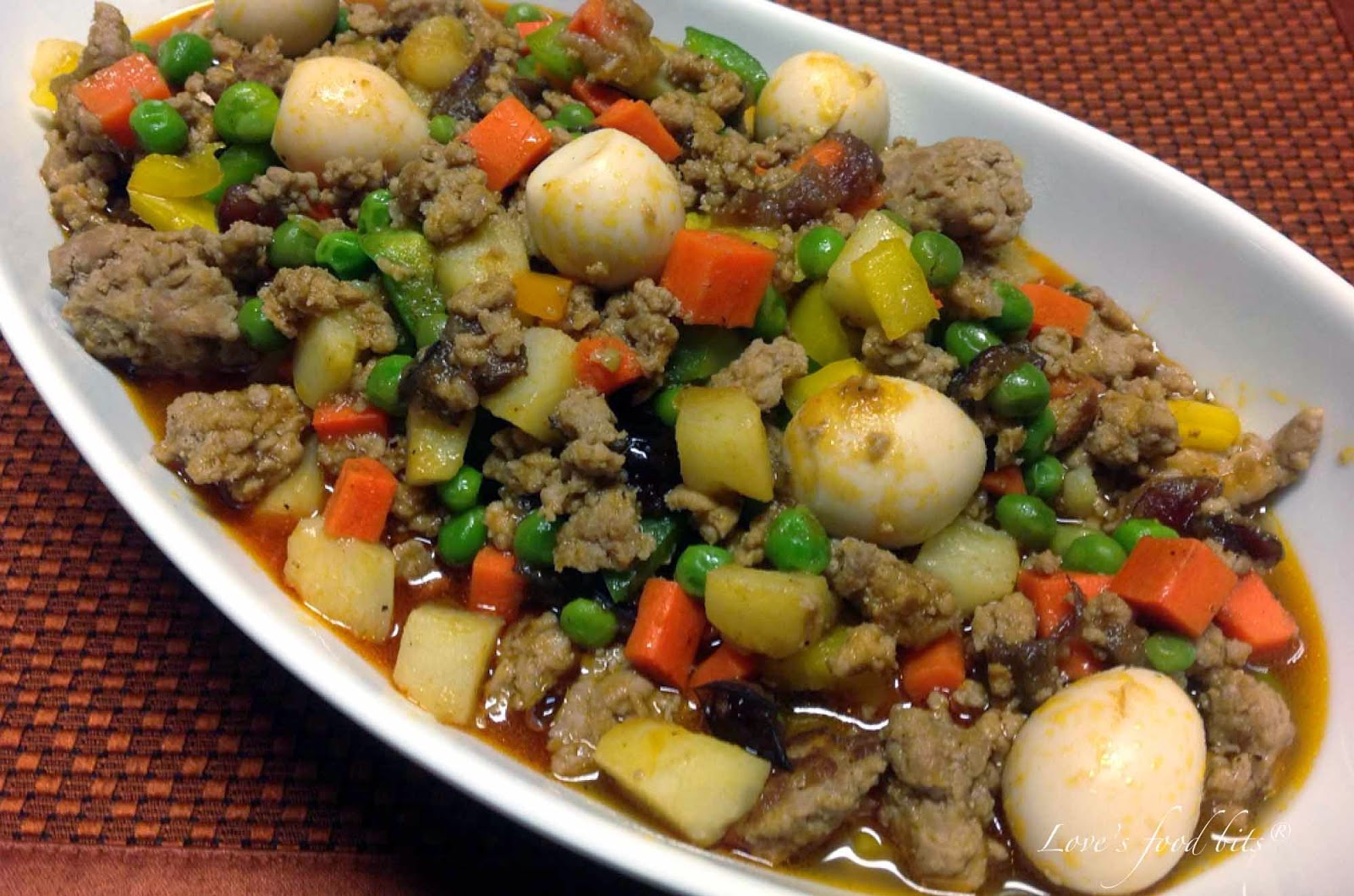 Love's Food Bits Sauteed Ground Pork with Quail Eggs