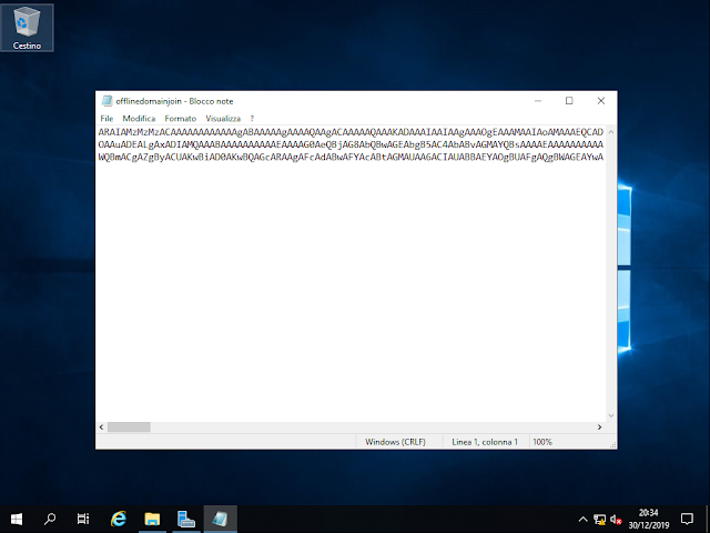 File generato da djoin contenente i dati del provisioning File generato da djoin contenente i dati del provisioning