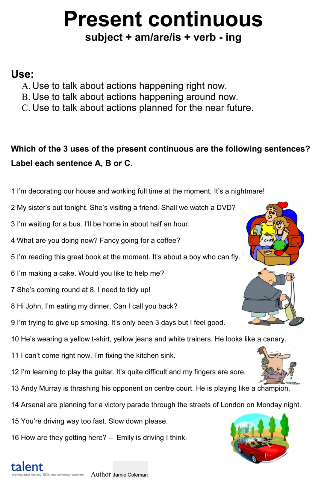 Worksheet English Reading Comprehension Practice Test reading comprehension tests present continuous simple math worksheet monday 30 april 2012 kings english continuous