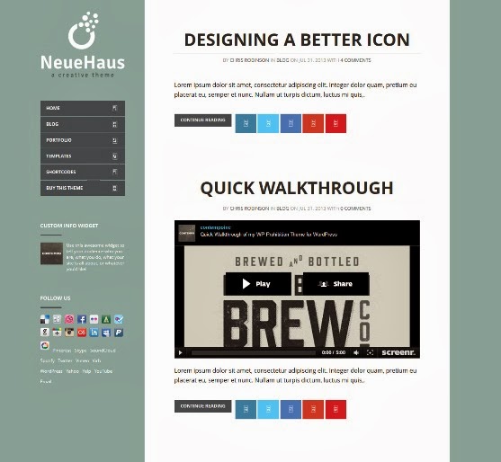 WP Neuehaus Responsive Creative WordPress Theme