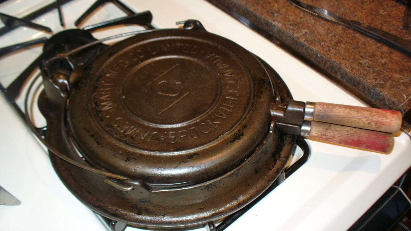Campy Canadians New (Old) Cast Iron Waffle Iron, made by James Smart