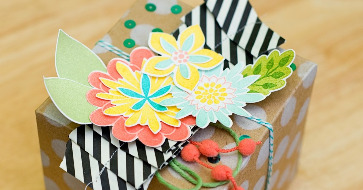 Crush On Colour Embellished Kraft Gift Box