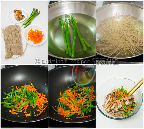 照燒雞蕎麥麵製作圖 Teriyaki Chciken Soba Noodle Procedures