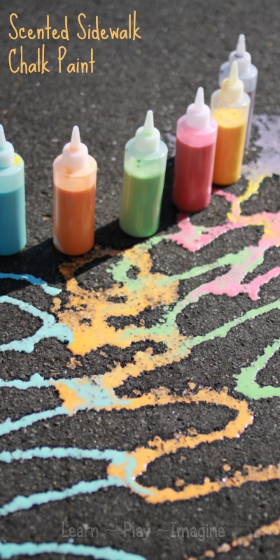 How to make scented sidewalk chalk paint with just three ingredients!