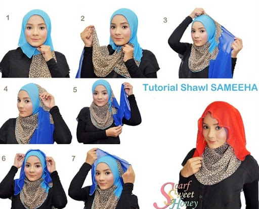 cara memakai jilbab modis terbaru 2017