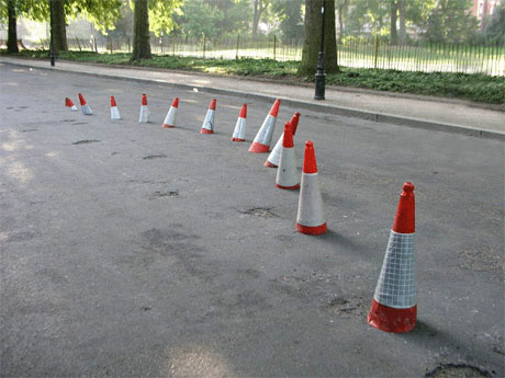 banksy traffic cones
