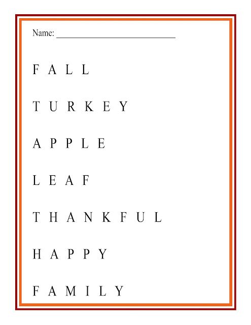 Fall Word Matching Game | a great kids activity, perfect for the fall and for Thanksgiving day | free printable | #kidsactivity #freeprintable #alphabits #sponsored