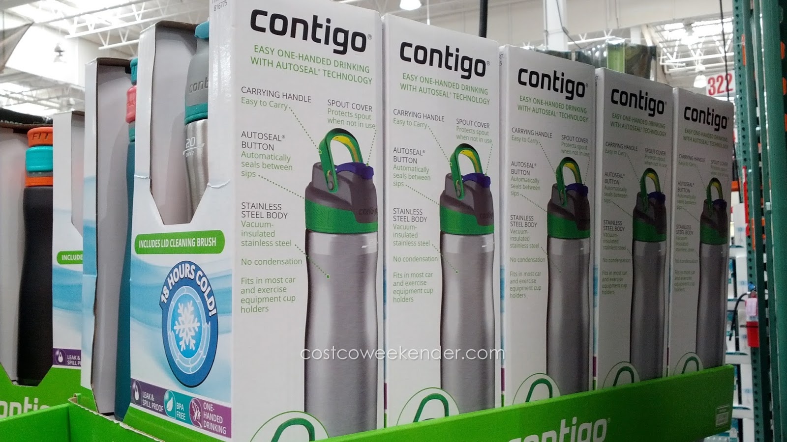 Contigo Brazos Stainless Steel Water Bottle (2 pack) Costco Weekender