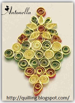A Quilled Christmas Ornament from Antonella at www.quilling.blogspot.com  #Quilled #Quilling #Ornament #Christmas