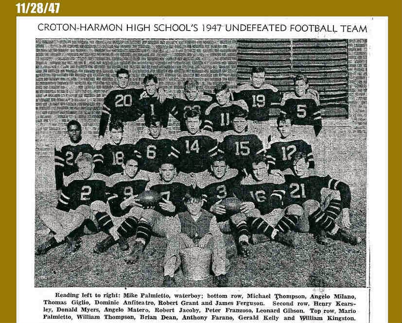 EverythingCroton MORE 1940'S CROTON HARMON HIGH SCHOOL FOOTBALL