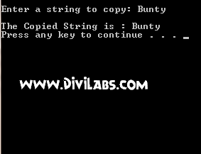 C  Program Code For Copying the String Without STRCPY Function, Custom Made StringCopy Function