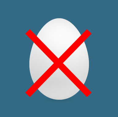 twitter egg with an x