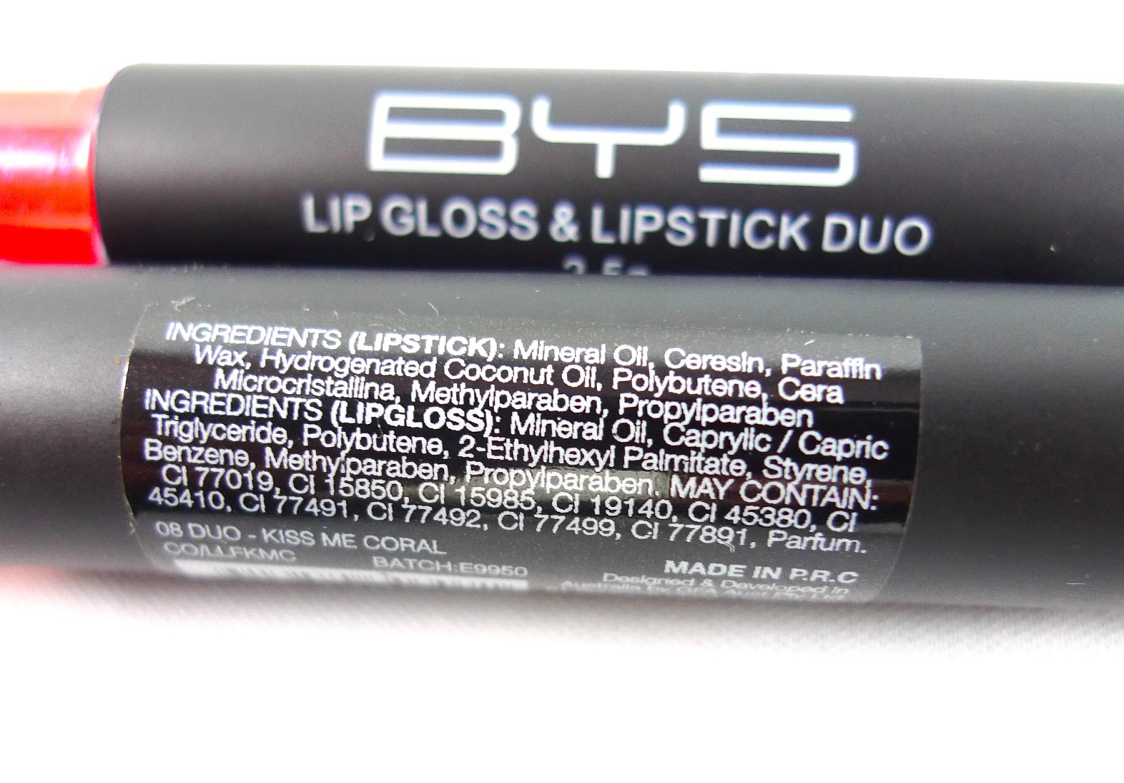 Review BYS Lip Gloss and Lipstick Duo The Beauty Junkee