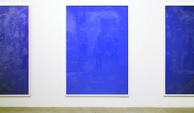 Pamela Rosenkranz Because They Try to Bore Holes Death of Yves Klein 2013 plexiglas foil pigment inkjet prints photo paper