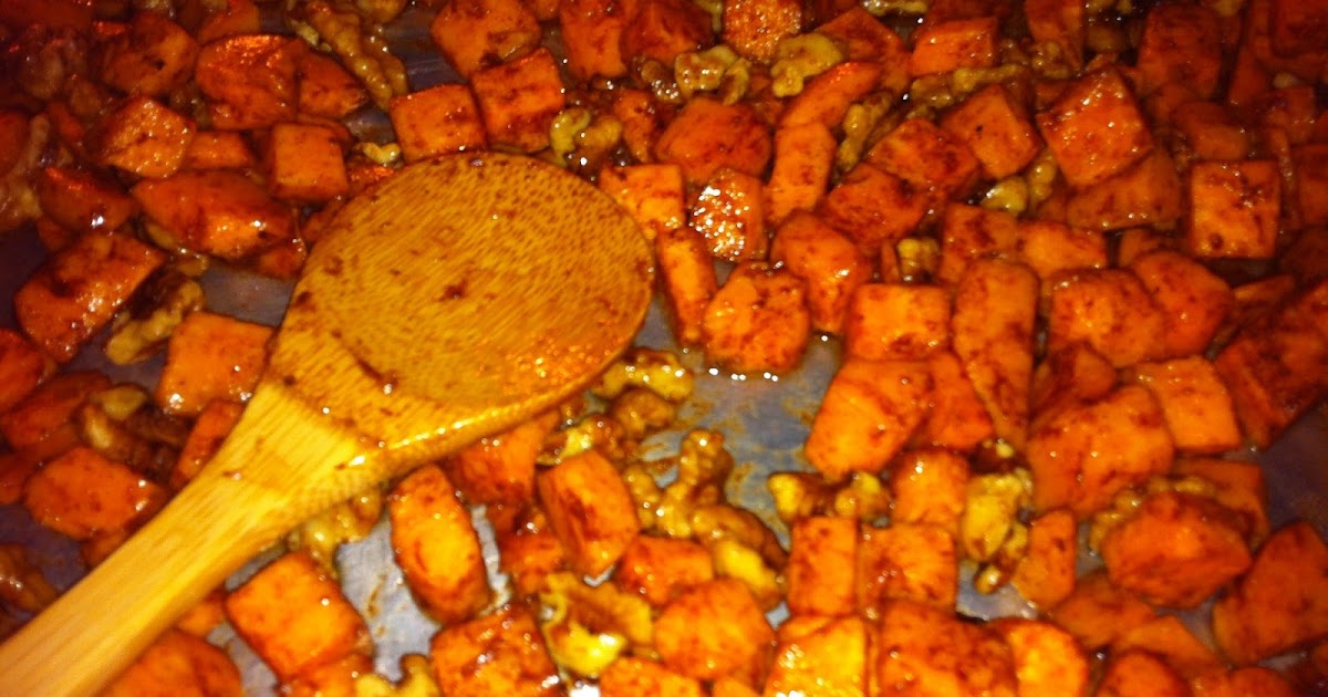 Margarita Stewart Roasted Nutty Candied Sweet Potatoes