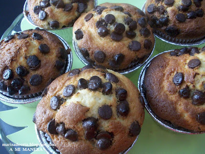 Magdalenas Con Pepitas De Chocolate
