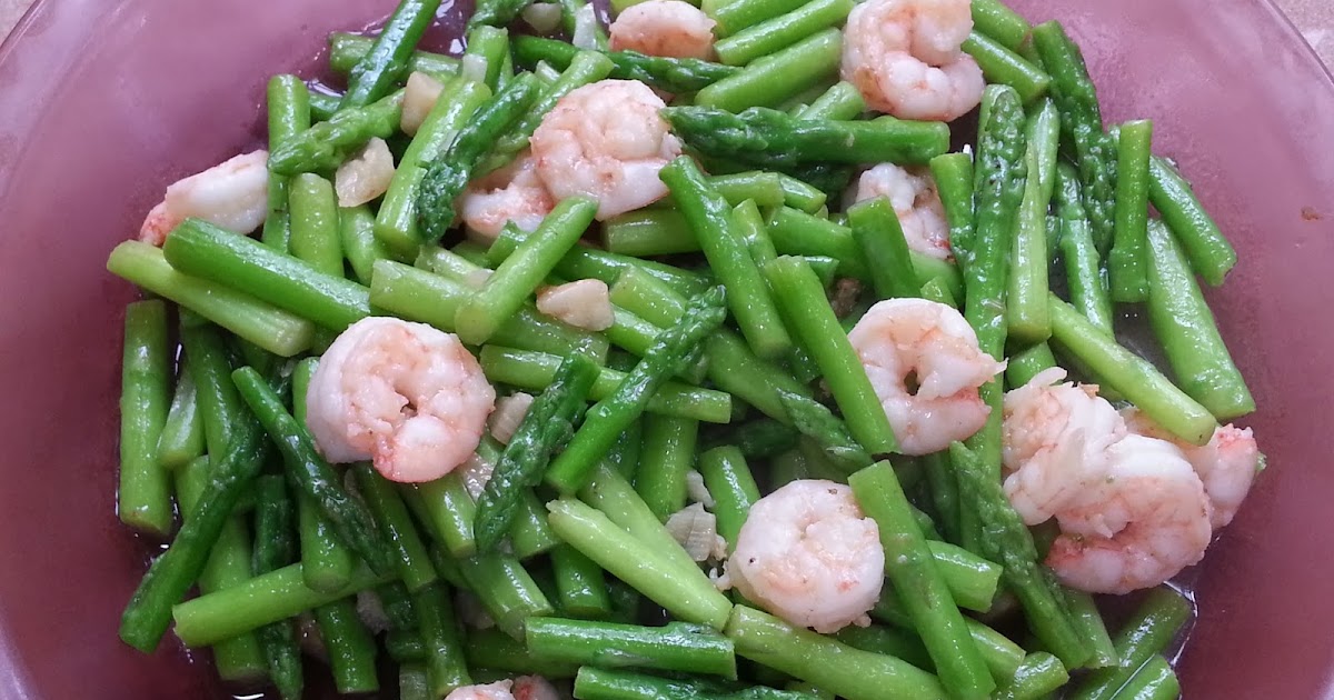 Stir Fried Asparagus with Prawns