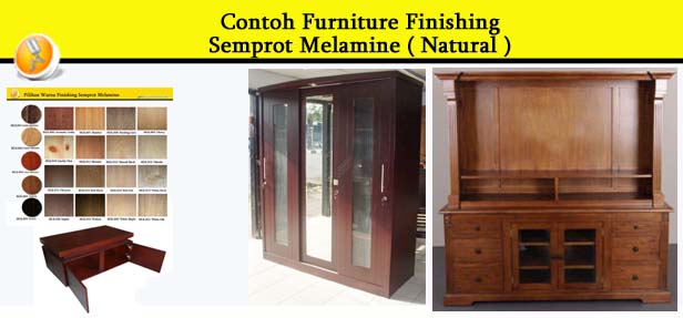 Contoh Furniture finishing Semprot Melamine ( Natural ) Contoh Furniture finishing Semprot Melamine ( Natural )