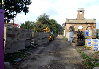 Gosport Station during renovation