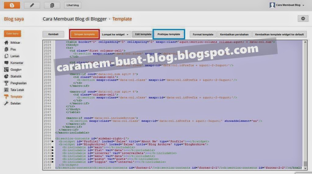 cara membuat blog