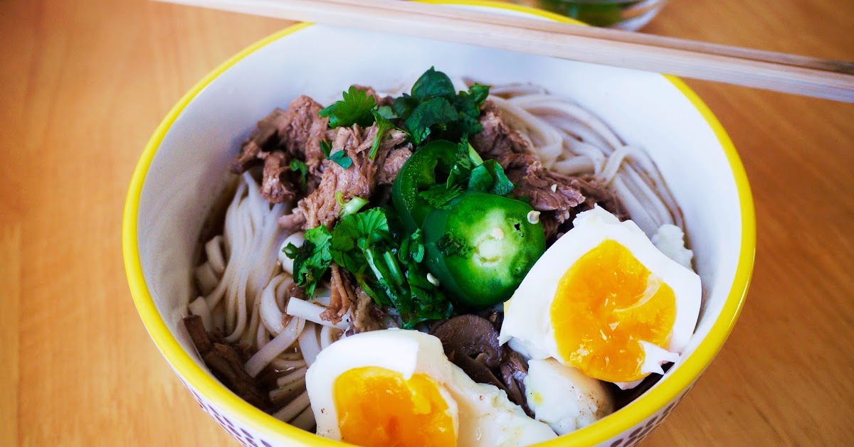 Slow Cooker Caramelized Pork Udon Soup