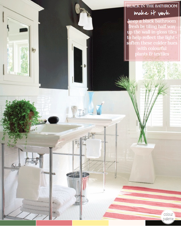 Colour Palette A Black & White Bathroom Bright Bazaar by Will Taylor