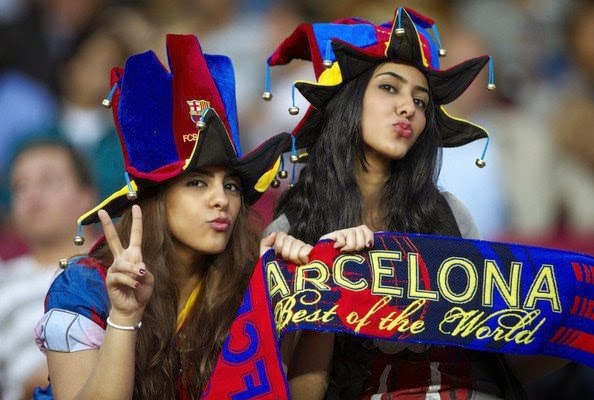 Fans barcelona girl Lionel Messi's