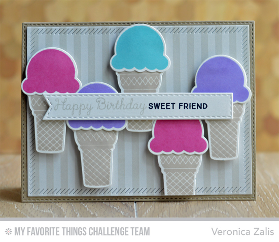 Sweet Friend Birthday Card by Veronica Zalis featuring the Lisa Johnson Designs You're the Sweetest stamp set and Die-namics and the Blueprints 25 Die-namics #mftstamps