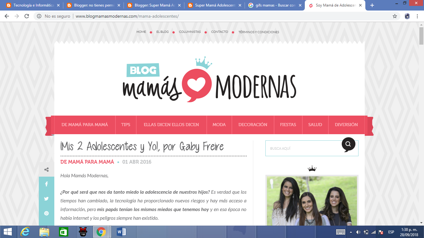 Soy Mama de adolescentes, ¿y ahora?