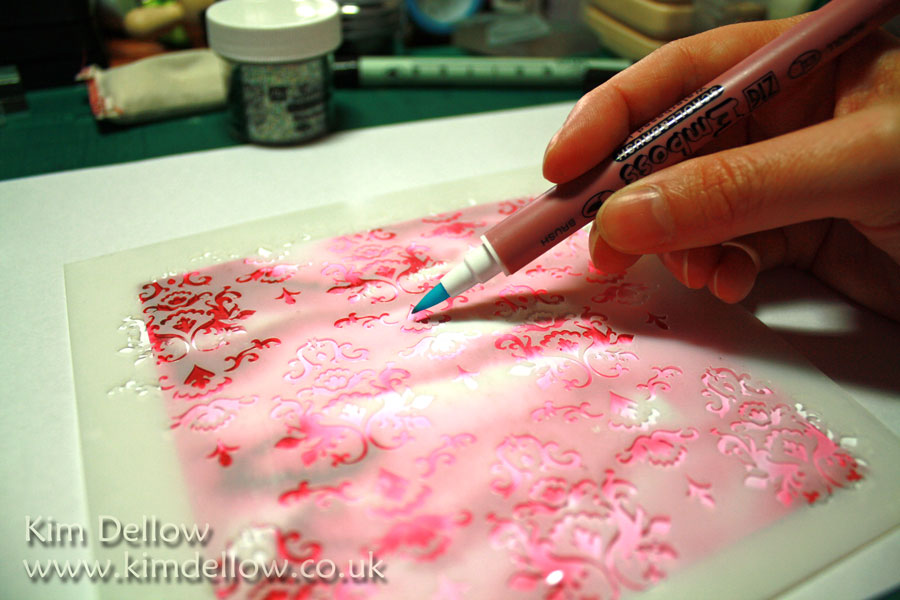 How To Use ZIG Emboss Pens With Masks Kim Dellow