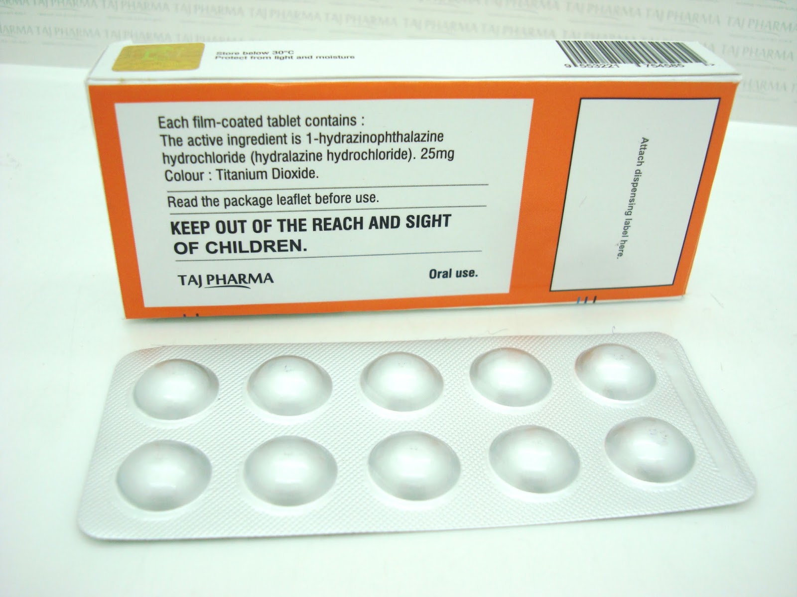 hydralazine vasodilator USP 25mg tablets