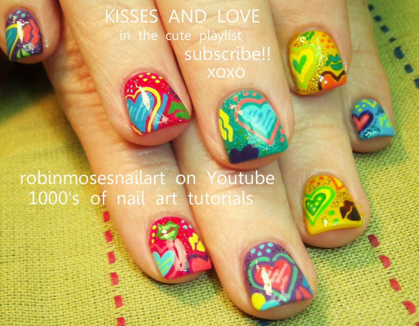 Robin Moses Nail Art "lip print" "kiss nails" "kiss nail art" "lip