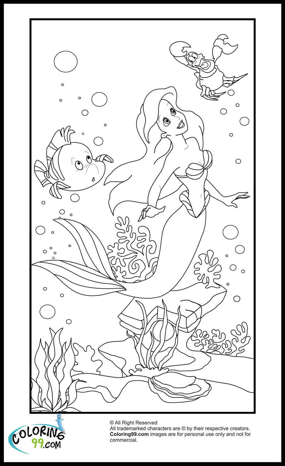 Disney Princess Ariel Coloring Pages | Minister Coloring